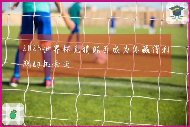 2026世界杯竞猜能否成为你赢得利润的机会吗